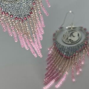 “It’s a girl” Beaded Earrings